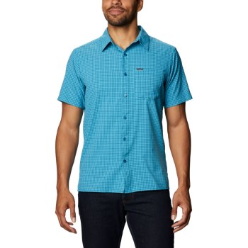 Columbia No Way Out Short Sleeve, Camisa Azules Para Hombre | 387409-GVY